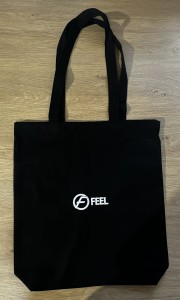 Torba czarna z haftem FEEL 