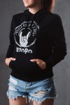 Bluza z kapturem czarna  Rock 'n' roll STORO damska